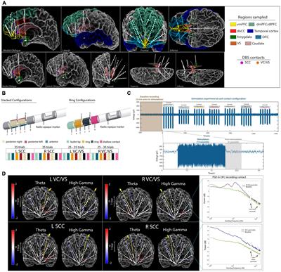 Prefrontal network engagement by deep brain stimulation in limbic hubs